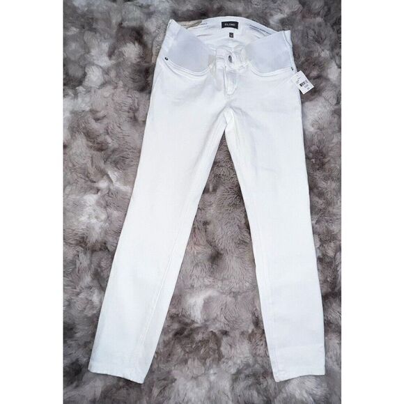 NWT DL1961 Florence Maternity White Cropped Instasculpt Skinny Jeans—$179–Sz 26 - Picture 6 of 16